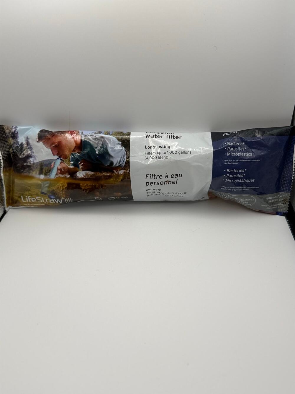 LifeStraw Personal Water Filter Blue Original Sealed Camping Hiking Survival